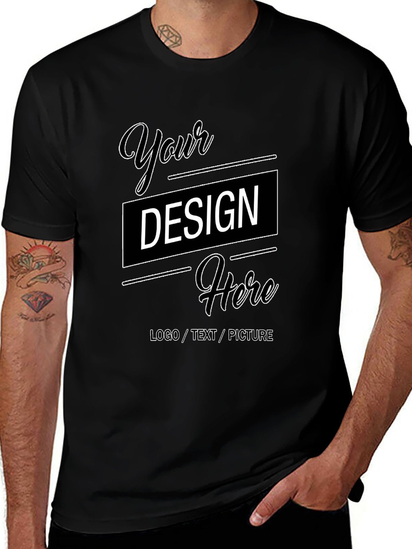Customizable Multi-Color US Size Adult Heat Transfer T-Shirt – Double-Sided Print