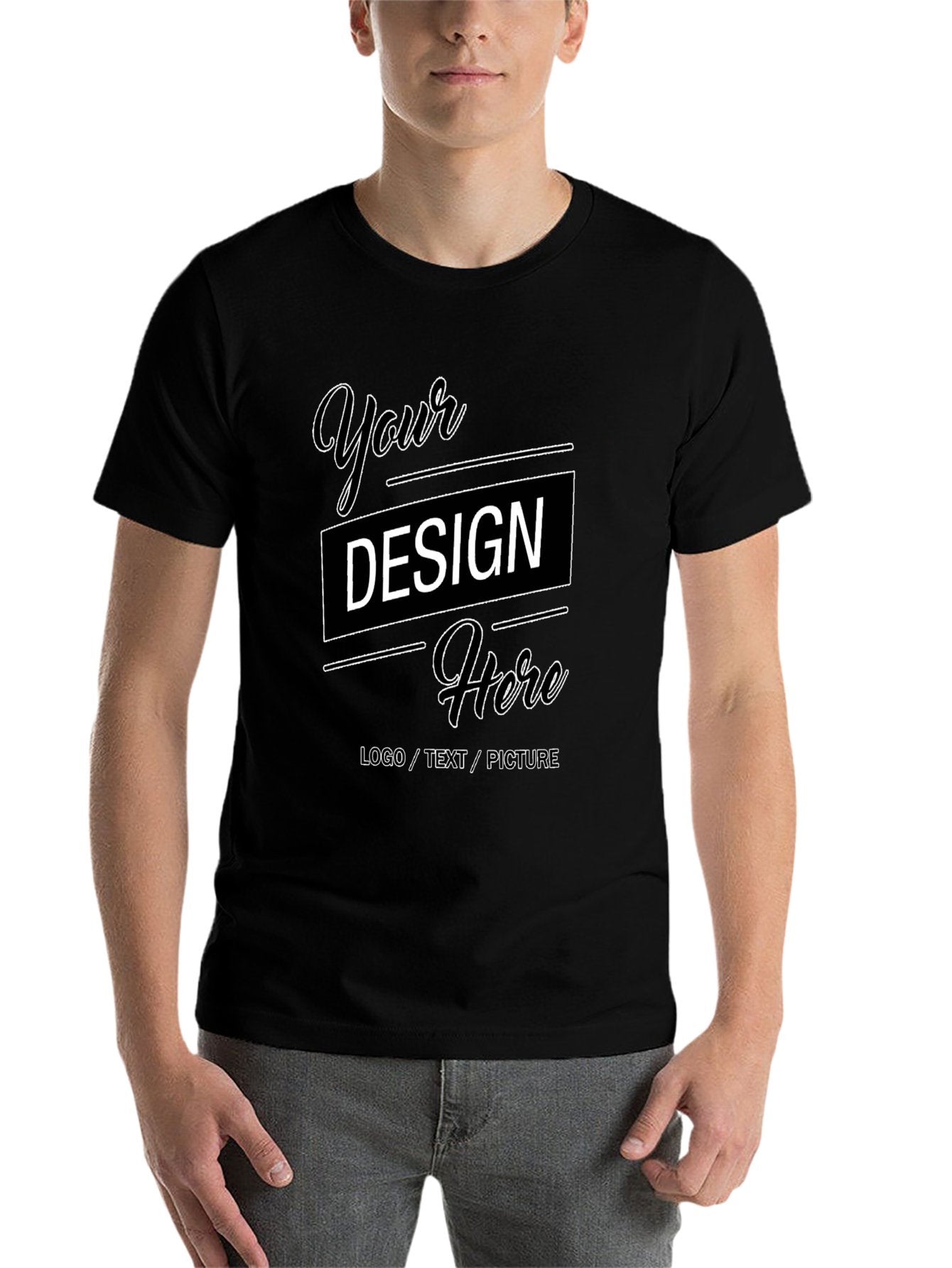 Customizable Multi-Color US Size Adult Heat Transfer T-Shirt – Double-Sided Print